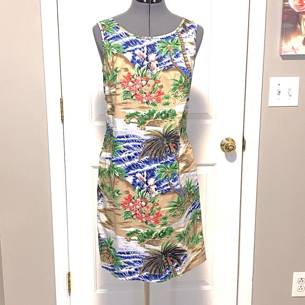 Talbots Tropical Shift Dress 4 698